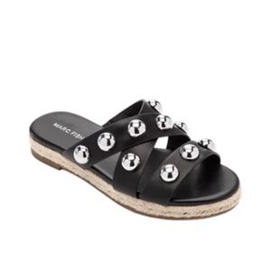 NWOT- Marc Fisher Prisca Ball-Studded Espadrille Sandals. Size 7 M